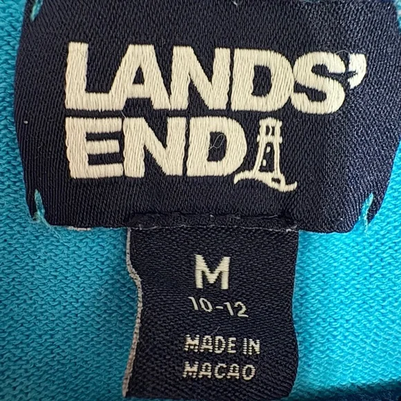 LANDS’ END Pastel Color-Block Crewneck Sweater | 2026 Dopamine Dressing Trend - Picture 7 of 9